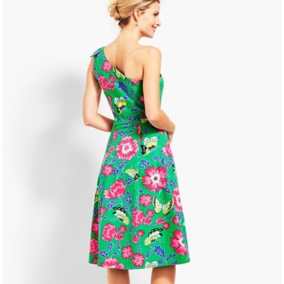 NWT RSVP by Talbots Women's One Shoulder Fit and Flare Dress Wedding Guest - Picture 2 of 7